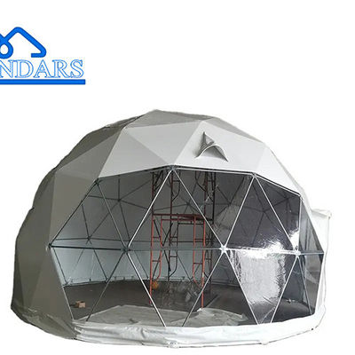 Custom commerciële geodetische koepel buiten waterdicht prefab trouwfeest Big Dome tent voor evenementen