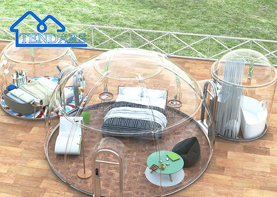 Gepersonaliseerde grootte UV-bestendige Waterdichte en branddichte Luxe Glamping Hotel tent te koop