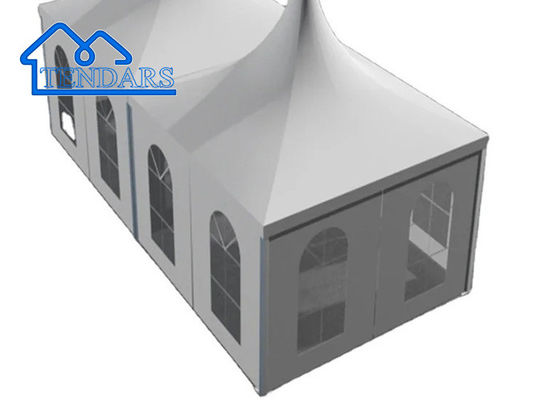 Aluminium 5*5m witte buiten PVC pagode tenten voor evenementen, feestjes, beurzen, enz., te koop