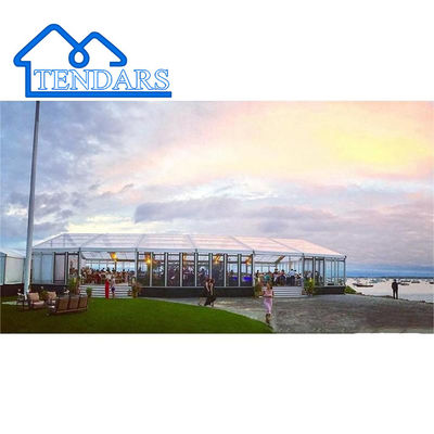 Custom Unieke Grote Partij Marquee Tenten Glazen Deur Outdoor Event Aluminium Luifel Structuur