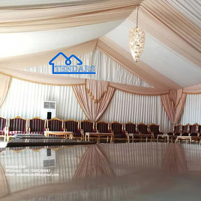 Aangepaste waterdichte UV-bestendige brandvertragende aluminium structuur witte pagode bruiloft feesttent tent