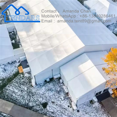 Brandbestendige verjaardagsfeestmarquee tenten Versterkt legeringsframe Afneembare zijkant PVC baldachinstructuur