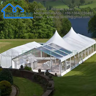 Grote Aluminium Marquee Tent Duidelijke evenemententent Voor feesten, bruiloften, buitenactiviteiten enzovoort