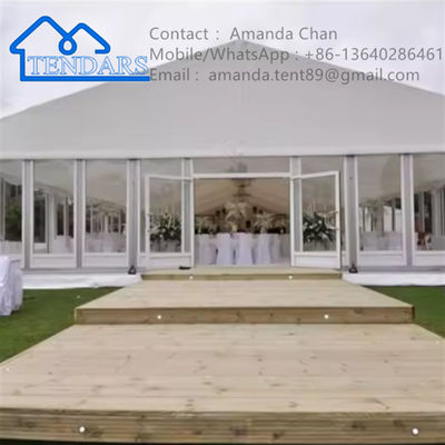 Makkelijk te installeren Buiten Wit PVC Aluminium Huwelijk Marquee Tent Waterdicht Huwelijk Evenement Canopy Structuur