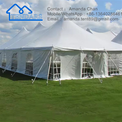 Elegant achtertuin feest Marquee tenten gegalvaniseerd frame PVC stof witte luifel structuur