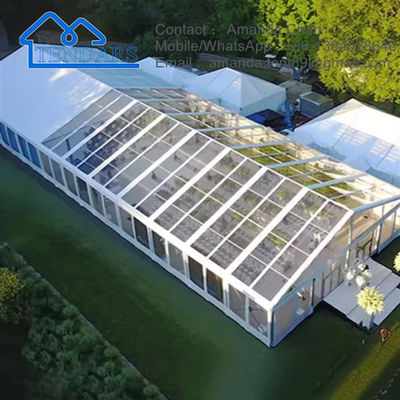 Transparante buiten aluminium frame structuur feesttent tent bruiloft evenement luifel
