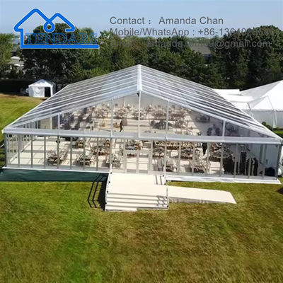 Witte elegante tuinfeestmarquee tenten Hard geperst aluminium dubbellaag dakkapel structuur