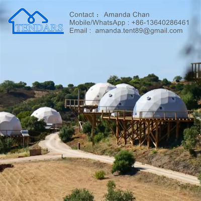 Waterdicht, branddicht, zonnebestendicht Igloo Winter Dome Hotel tent Geodetische tent voor buitenkamperen