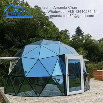 Outdoor Commerciële Glamping Igloo Huis Glas Huis Tent Geodetische koepel tenten Met badkamer