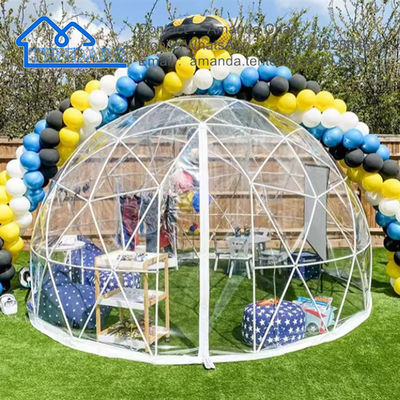 Aantrekkelijke aluminium frame geodetische koepel camping tent voor restaurant of hotel