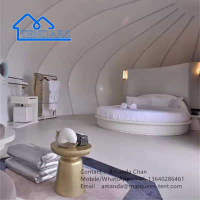 Gepersonaliseerd Family Snail Shape Resort Hotel Tent Membraan Structurele Hotel Tent