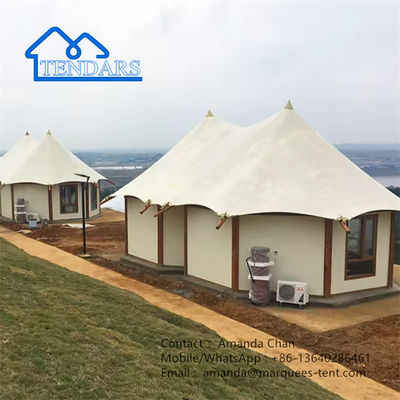 Buiten Luxe Familie Membraanstructuur Safari Resort Hotel Tent Met Badkamer
