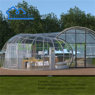 Luxe PVDF Glamping Snail Shape Resort Tent met badkamer voor hotel