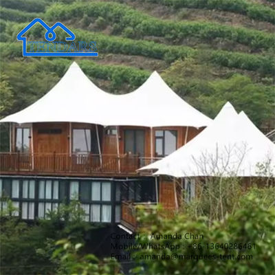 Fabriek luxe tent met woonruimte aangepaste hotel tenten voor glamping resort