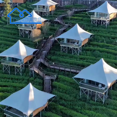 Tensile Membrane Structure Polygon Hotel Tent Op maat gemaakte hotel tenten voor hotel