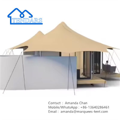 Houten structuur Grote ruimte Outdoor Glamping Hotel tent Voor uzelf Vereisen