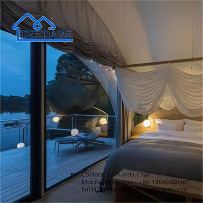 Op maat gemaakte membraanstructuur camping hotel tent voor outdoor luxe resort