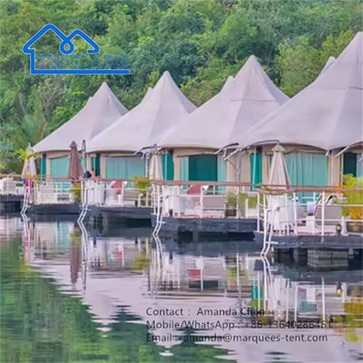 Pvdf Safari Camp Hotel Tent Waterdicht Brandvertragend tent Voor Glamping Resort