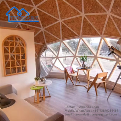 Waterdicht Eco Hotel Prefab Geodetische koepeltent Huis Woestijntent Voor kamperen