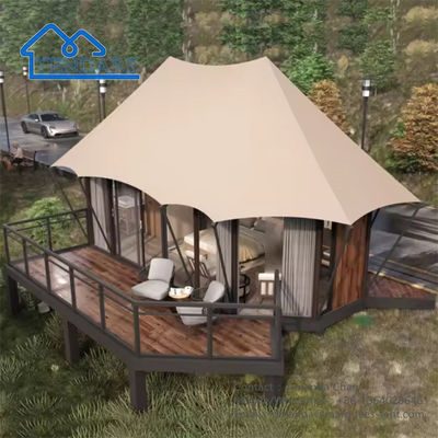 Waterdicht Resort Stalen frame tent Familie Safari Hotel Lodge Tent Met badkamer
