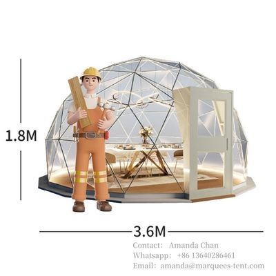 Witte of aangepaste kleur 6x6m aangepaste hotel luxe resort tenten voor glamping