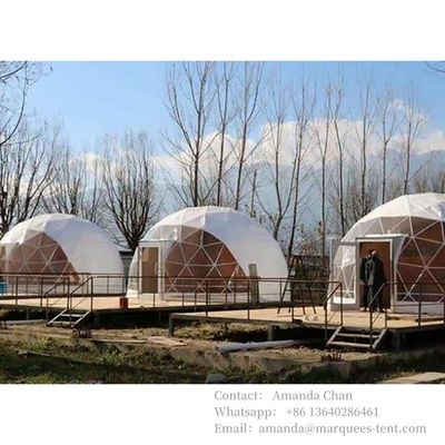 Outdoor Custom Logo Printed Glamping Dome Tent Luxe Geodesisch Huis Dome Tent