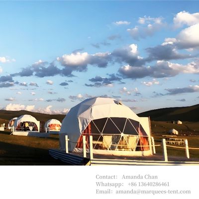 Roof Pvc Verwarmd Eco Prefab Transparante Luxe En Comfort Hemisferische Hotel Dome Glamping Tent