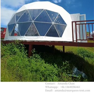 Buiten waterdicht op maat Luxe Hotel Dome Glamping Tent Resort Tensile Met PVDF Membraan