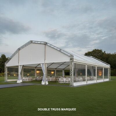 Versterkte dubbele traliewerk zware partij marquee tent met 850gm PVC dak en 15m Clear Span