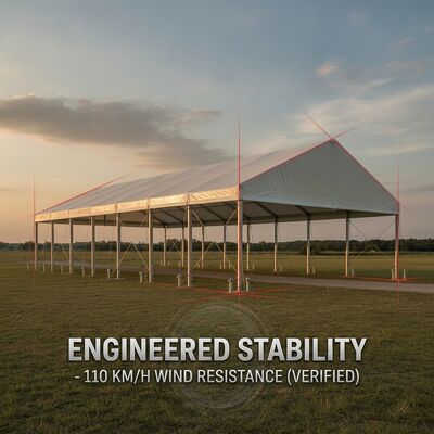 Twee verdiepingen tellende sportfeesttent Tenten A-frame Waterdichte dubbeldekker Awardceremonie Luifelstructuur