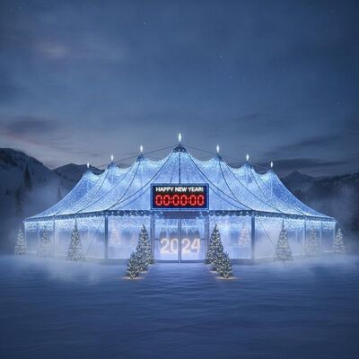 Oudejaarsavondviering Party Marquee Tent Winterfeestelijk pakket LED-verlichting Countdown Europese evenementenluifelstructuur