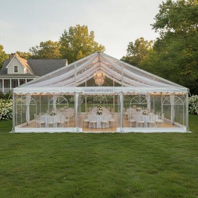 USA Backyard Wedding Reception Party Marquee Tent Premium Elegant Clear Window Wall American Ceremony Canopy Structure