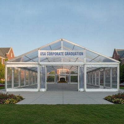 Zwaargewicht Commercieel Grade Frame Party Tent Aluminium Sidewalls USA Corporate Graduation Event