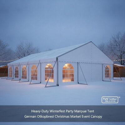 Heavy-duty Winterfest feesttent TUV-gecertificeerd DIN 4102 B1 Duitse Oktoberfest kerstmarkt evenementenluifel