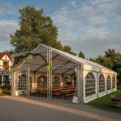Modulaire CNC Precision Party Marquee Tent Aluminium Frame B1 Brandvrije Duitse Biergarten Event Paviljoen Structuur