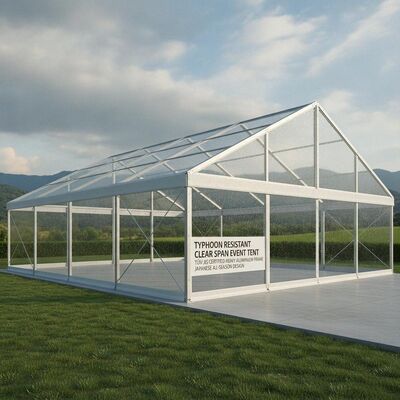 Typhoonbestendige Clear Span Party Marquee Tent TUV JIS Gecertificeerd Zwaar Aluminium Frame Japanse All-Season Event