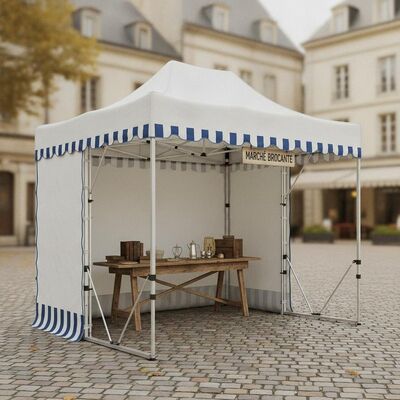 Draagbare Pop-up vouwfeest Marquee Tent Aluminium Frame Quick Setup Franse markt Brocante Stall Canopy