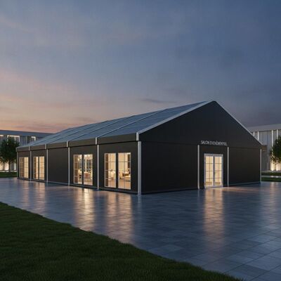 Premium Corporate Reception Marquee Tent Aluminium Frame Clear Span Design Blackout Panels Franse Salon Evenementiel