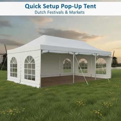 Snel instellen Pop-up Aluminium feest tent voor Nederlandse festivals Markten Outdoor evenementen