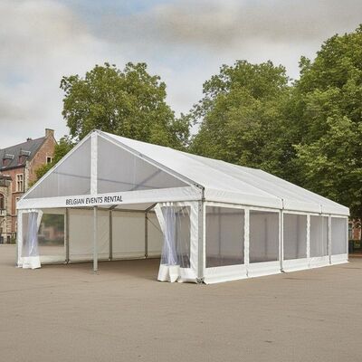 Alle weersomstandigheden waterdicht Aluminium feest tent PVC dekking voor Belgische outdoor evenementen Huurmarkt