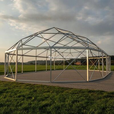 Meerseizoenen aluminium partytent met klimaatframe voor Belgische evenementenverhuur het hele jaar door