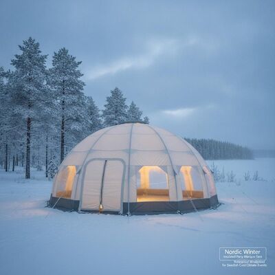 Nordic Winter Geïsoleerde Party Marquee Tent Waterdicht Winddicht voor Zweedse koude klimaat evenementen