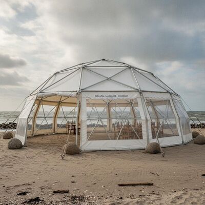 Coastal Weather Resistant Party Marquee Tent Anti Corrosion Aluminium Frame voor Denemarken Zee Outdoor Events