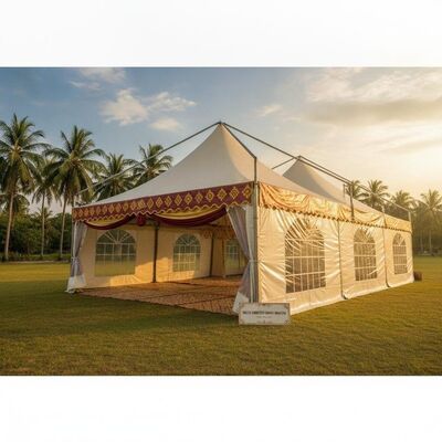 Custom Party Marquee Tent Brandvertragend PVC Stof Gegalvaniseerde Connectoren voor Maleisië Culturele Viering Evenementen