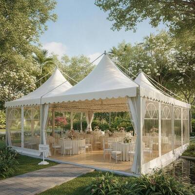 Party Marquee Tent Singapore Tuin Huwelijk Gebeurtenis Gazebo met UV-bestendige zijwanden Paviljoen Shelter