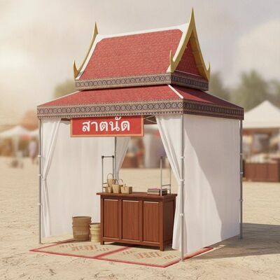 Snel instellen Klappend feest Marquee Tent Thailand Festival Market Stall Canopy Pop Up Shelter Draagbaar