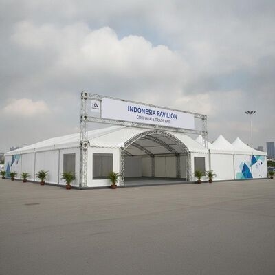 Handelsbeurs Marquee Tent Indonesië Branded Paviljoen Modulair Aluminium TUV Gecertificeerd voor Corporate Trade Fair