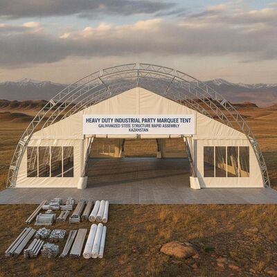 Robuuste Industriële Feesttent Galvaniseren Staalstructuur Snelle Montage Kazachstan