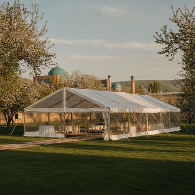 Huwelijksfeest Marquee tent Aluminium frame PVC cover Outdoor event shelter voor Oezbekistan