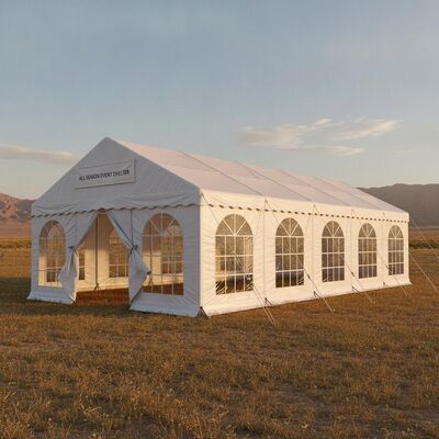 Multifunctionele feesttent voor het hele seizoen, waterdichte PVC-schuilplaats, geïsoleerde zijwand, evenementenluifel, Oezbekistan